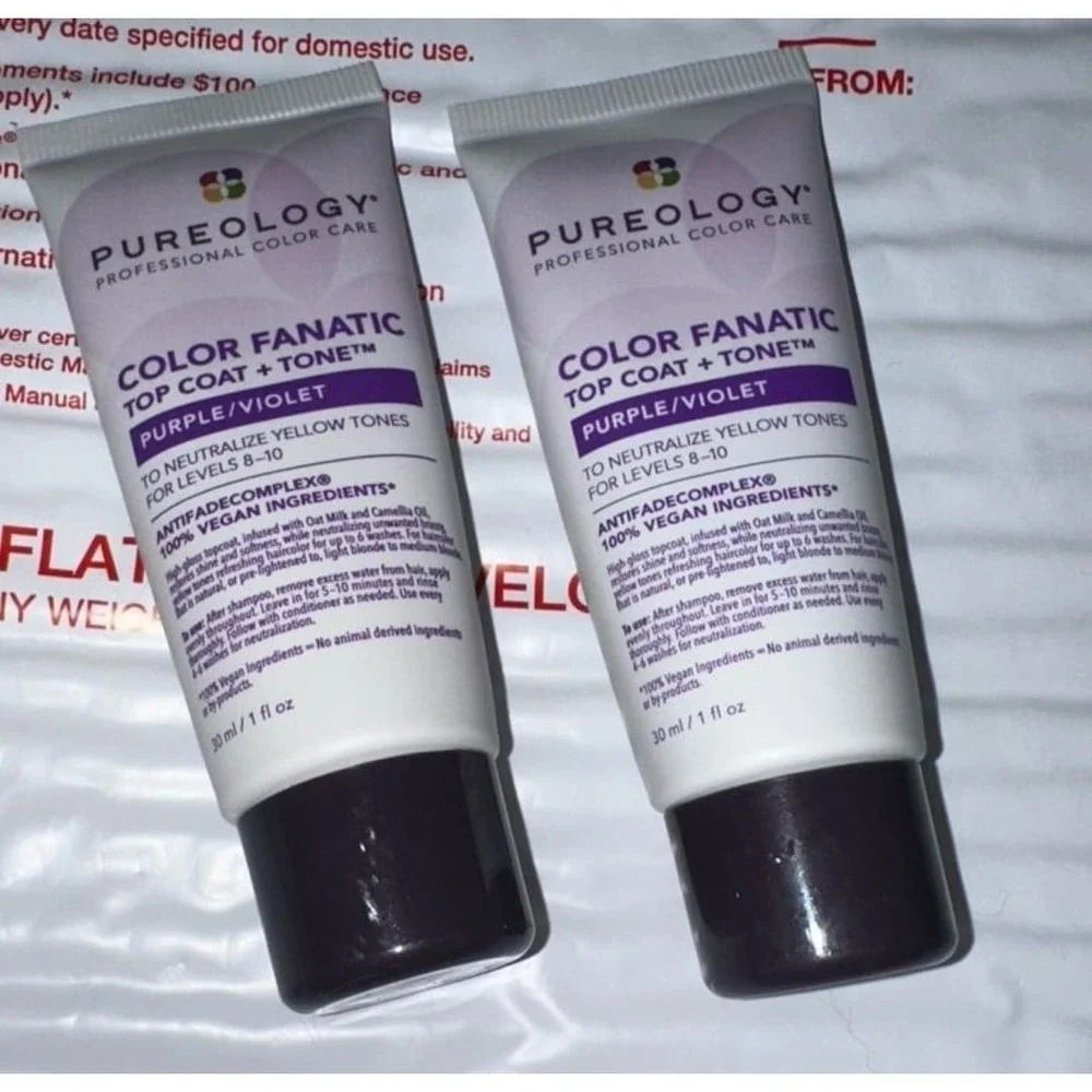 Pureology Color Fanatic Top Coat‎ + Tone Purple Violet Duo Set of 2 hair gloss